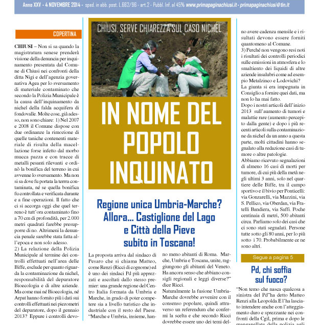 PRIMAPAGINA IN EDICOLA, NON PERDERE L’APPUNTAMENTO