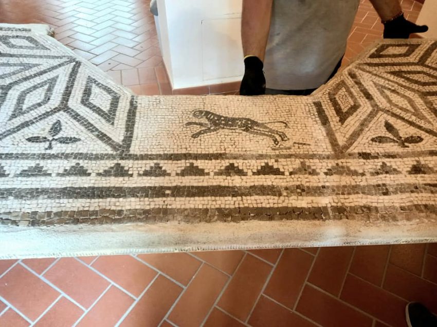 CHIUSI, IL MUSEO RITROVA UN GRANDE MOSAICO ROMANO RIMASTO A LUNGO IN RESTAURO A FIRENZE