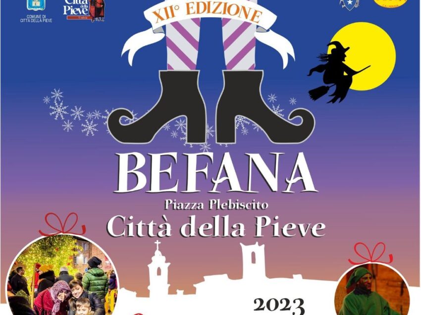 CITTÀ DELLA PIEVE. DOMENICA 6 GENNAIO: APPUNTAMENTO CON L’ALLEGRA BEFANA VOLANTE