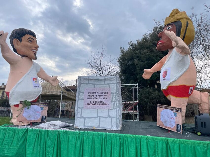 CHIUSI, UN CARRO DI CARNEVALE RIVENDICA I BRONZI DI SAN CASCIANO