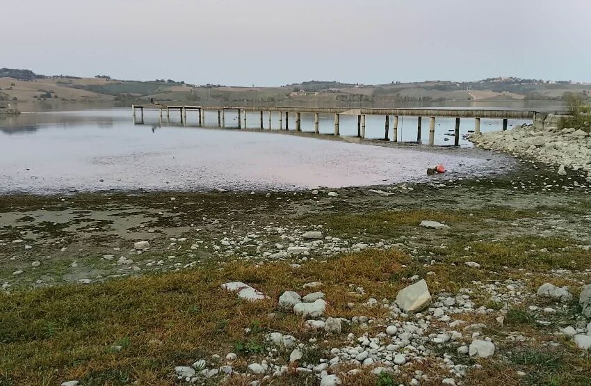 LAGO DI CHIUSI, LIVELLO MOLTO BASSO. MA E’ SOLO PER CONSENTIRE DEI LAVORI SULLE SPONDE